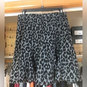 Vintage Ann Taylor Leopard Print Flounce Skirt